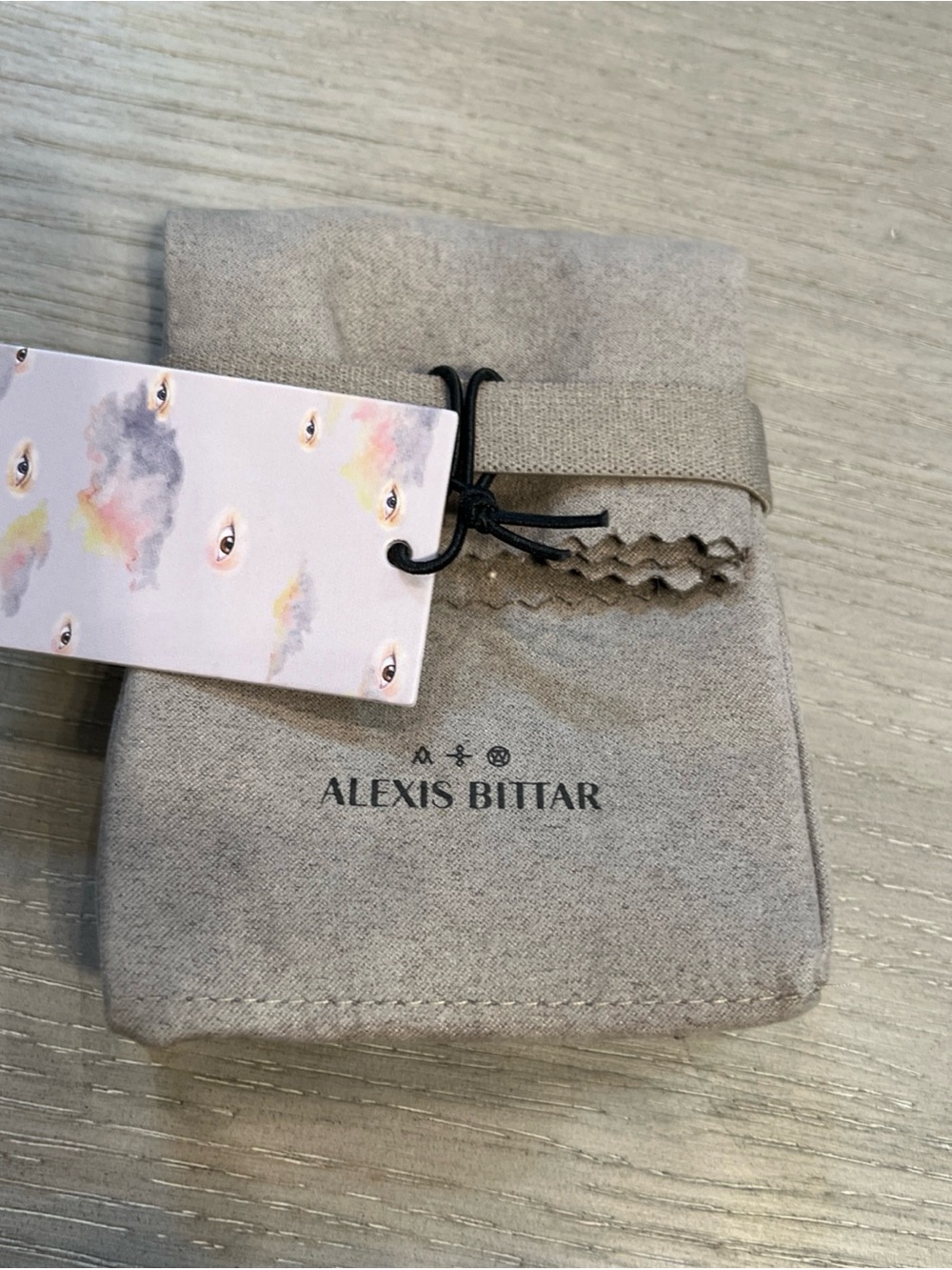 ALEXIS BITTAR JEWELRY Gray Suede Dust Pouch NWT